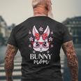Bunny Mom Mama Cute Rabbit Lover Bunnies Owner Men's T-shirt Back Print Gifts for Old Men