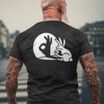 Bunny Rabbit Ok Okay Shadow Hand Gesture Sign Circle Game Men's T-shirt Back Print Gifts for Old Men