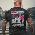 Burnouts Or Bows Gender Reveal Party Announcement Daddy Men's T-shirt Back Print Gifts for Old Men