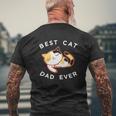 Calico Cat Dad Best Kitty Father Ever Mens Back Print T-shirt Gifts for Old Men