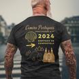 Camino Portugues Santiago De Compostela Portuguese Way 2024 T-Shirt mit Rückendruck Geschenke für alte Männer