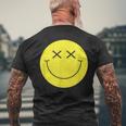 Camisa De Cara Sonriente Amarilla Con Ojos En X Y Cara Sonriente Camiseta Hombre Estampado Espalda Regalos para ancianos