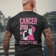 Cancer Touched My Boob So I Kicked Its Breast Cancer Men's T-shirt Back Print Gifts for Old Men