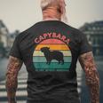 Capybara Is My Spirit Animal Inspirational Pet Lover Mens Back Print T-shirt Gifts for Old Men