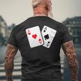 Card Game Spades And Heart As Cards For Skat And Poker T-Shirt mit Rückendruck Geschenke für alte Männer