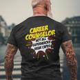 Career Counselor Superhero Comic Superpower Men's T-shirt Back Print Gifts for Old Men