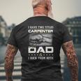 Carpenter Dad Quote Woodworker Carpentry Father Humor Papa Mens Back Print T-shirt Gifts for Old Men