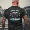 Cars Flo's V8 Cafe Poster Mens Back Print T-shirt Gifts for Old Men