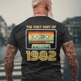 Cassette Best Of 1982 Cassette Audio Cassette 80 T-shirt imprimé au dos Cadeaux pour les vieillards