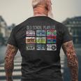 Cassette Retrointage Años 80 90 Cintas De Cassette Camiseta Hombre Estampado Espalda Regalos para ancianos
