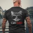 Cat Dad Father's Day For Cat Lovers Mens Back Print T-shirt Gifts for Old Men