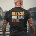 Cat Dad Fathers Day Kitty Daddy Papa Christmas Mens Back Print T-shirt Gifts for Old Men