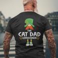 The Cat Dad Leprechaun Saint Patrick's Day Party Men's T-shirt Back Print Gifts for Old Men