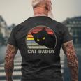 Cat Daddyintage Cat 80S Retro Style For Cat Dad T-Shirt mit Rückendruck Geschenke für alte Männer