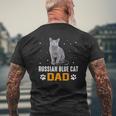 Cat Russian Blue Cat Dad Russian Blue Cat Mens Back Print T-shirt Gifts for Old Men