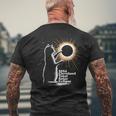Cat Solar Eclipse Cleveland 8 April 2024 Souvenir Men's T-shirt Back Print Gifts for Old Men
