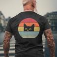 Cat Vintage Retro Vintage T-Shirt mit Rückendruck Geschenke für alte Männer