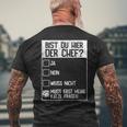 Cats Bist Du Hier Der Chef Mein Chef Ist Die Katze Chef T-Shirt mit Rückendruck Geschenke für alte Männer