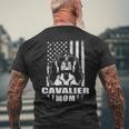 Cavalier Mom Cool Vintage Retro Proud American Men's T-shirt Back Print Gifts for Old Men