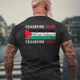 Ceasefire Now In Palestine Gaza Cease Fire Not In Our Name Men's T-shirt Back Print Gifts for Old Men