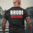 Certified Brudi Ich Muss Los Deutschrap Fun Black T-Shirt mit Rückendruck Geschenke für alte Männer