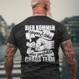 Chaos Team Papa Und Sohn Werdenderater Papa Loading T-Shirt mit Rückendruck Geschenke für alte Männer