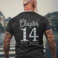 Chapter 14 Est 2010 Happy 14Th Birthday For Girls Men's T-shirt Back Print Gifts for Old Men
