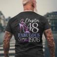 Chapter 48 Fabulous Since 1976 48Th Birthday Queen Diamond Men's T-shirt Back Print Gifts for Old Men