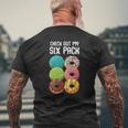 Check Out My Six Pack Donut Gym Mens Back Print T-shirt Gifts for Old Men