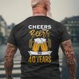 Cheers And Beers To 40 Years Birthday Beer Beer Lover Men's T-shirt Back Print Gifts for Old Men