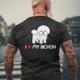 Chemise Bichon Frise I Love My Bichon T-shirt imprimé au dos Cadeaux pour les vieillards