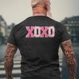 Chenille Patch Sparkling Xoxo Valentines Day Heart Love Men's T-shirt Back Print Gifts for Old Men