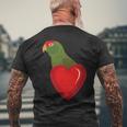 Cherry Headed Conure Parrot Heart Pocket Men's T-shirt Back Print Gifts for Old Men