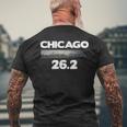 Chicago 262 Miles Marathon Runner Running Men's T-shirt Back Print Gifts for Old Men