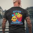 Chicken Nugget And French Fries Autism Awareness Men's T-shirt Back Print Gifts for Old Men