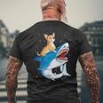 Chihuahua Riding Shark Jawsome Dog Lover Space Galaxy Men's T-shirt Back Print Gifts for Old Men