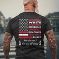 Christian White Straight Independence Day Memorial Day Pride Men's T-shirt Back Print Gifts for Old Men