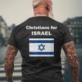 Christians For Israel Men's T-shirt Back Print Gifts for Old Men
