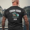Cicada Squad 2024 Periodical Cicada Lover Men's T-shirt Back Print Gifts for Old Men