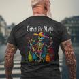 Cinco De Mayo Fiesta Mexican Skeleton Guitar Sombrero Men's T-shirt Back Print Gifts for Old Men