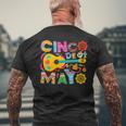 Cinco De Mayo Mexican Taco Guitar Fiesta Cinco De Mayo Men's T-shirt Back Print Gifts for Old Men