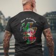 Clan Mcculloch Surname Last Name Scottish Tartan Map Crest Men's T-shirt Back Print Gifts for Old Men