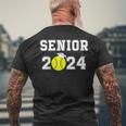 Class Of 2024 Softball Player Senior 2024 High School Grad Men's T-shirt Back Print Gifts for Old Men