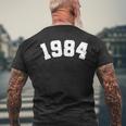 Classic 1984 Varsity Vintage College Style 40Th Birthday Men's T-shirt Back Print Gifts for Old Men