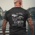 Classic American Muscle Cars Vintage Mens Back Print T-shirt Gifts for Old Men