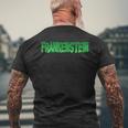 Classic Frankenstein Vintage Horror Movie Monster Graphic Men's T-shirt Back Print Gifts for Old Men