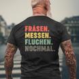 Cnc Milling Machine Machining Mechanic Programmer T-Shirt mit Rückendruck Geschenke für alte Männer