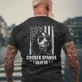 Cocker Spaniel Mom Cool Vintage Retro Proud American Men's T-shirt Back Print Gifts for Old Men