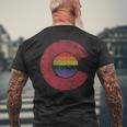 Colorado Flag Lgbt Gay Pride Men's T-shirt Back Print Gifts for Old Men