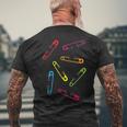 Colored Safety Pins Of Solidarity Men's T-shirt Back Print Gifts for Old Men